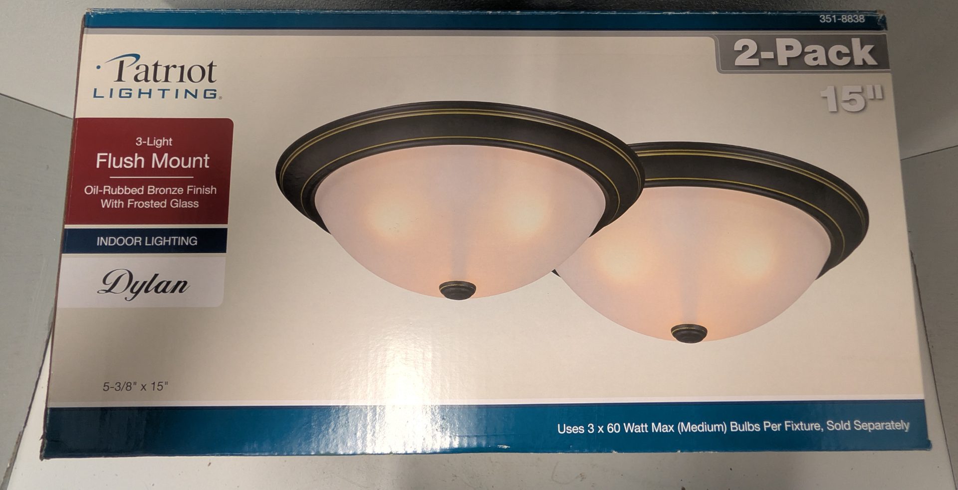 Patriot Lighting Dylan 2-Pack Flush Mount Ceiling Lights