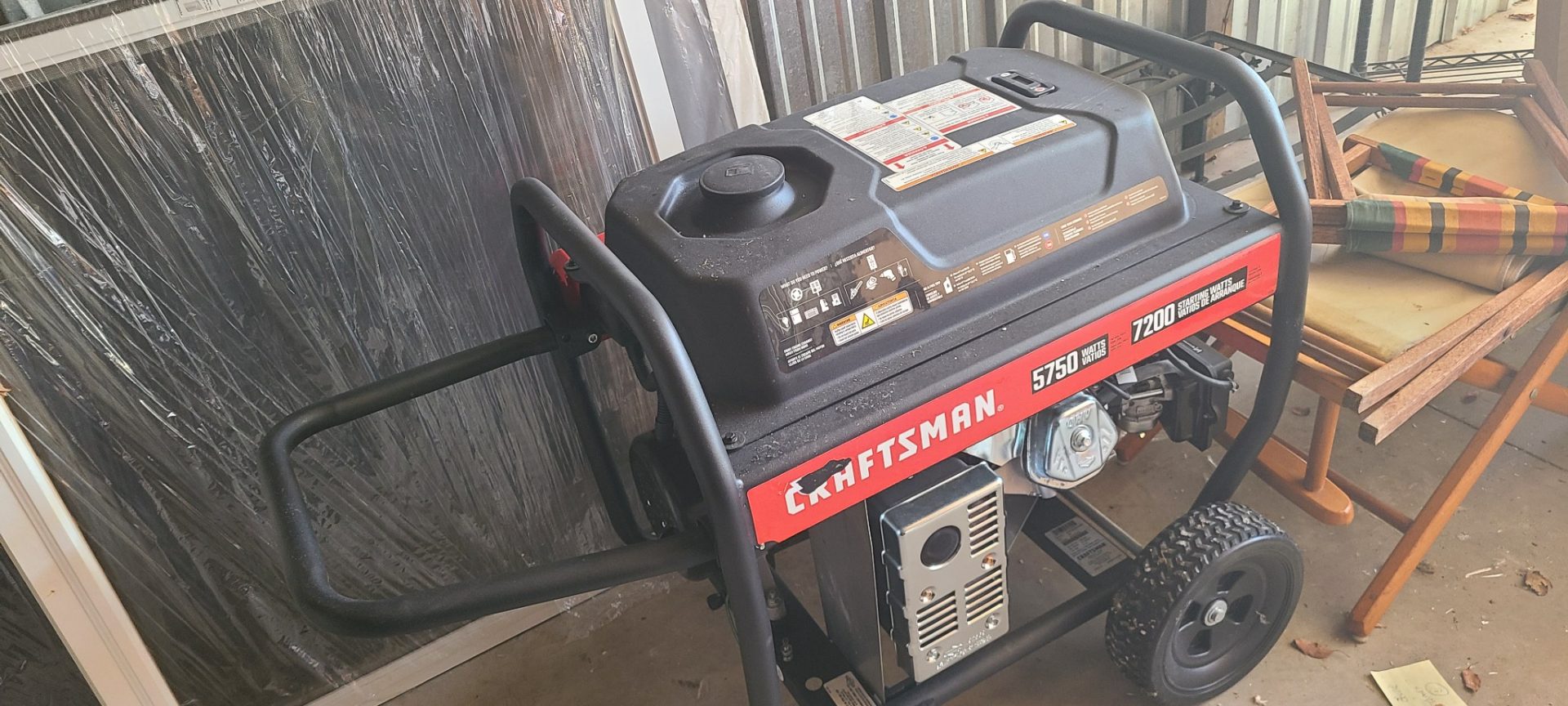 Craftsman 5750 running 7200 starting watt generator