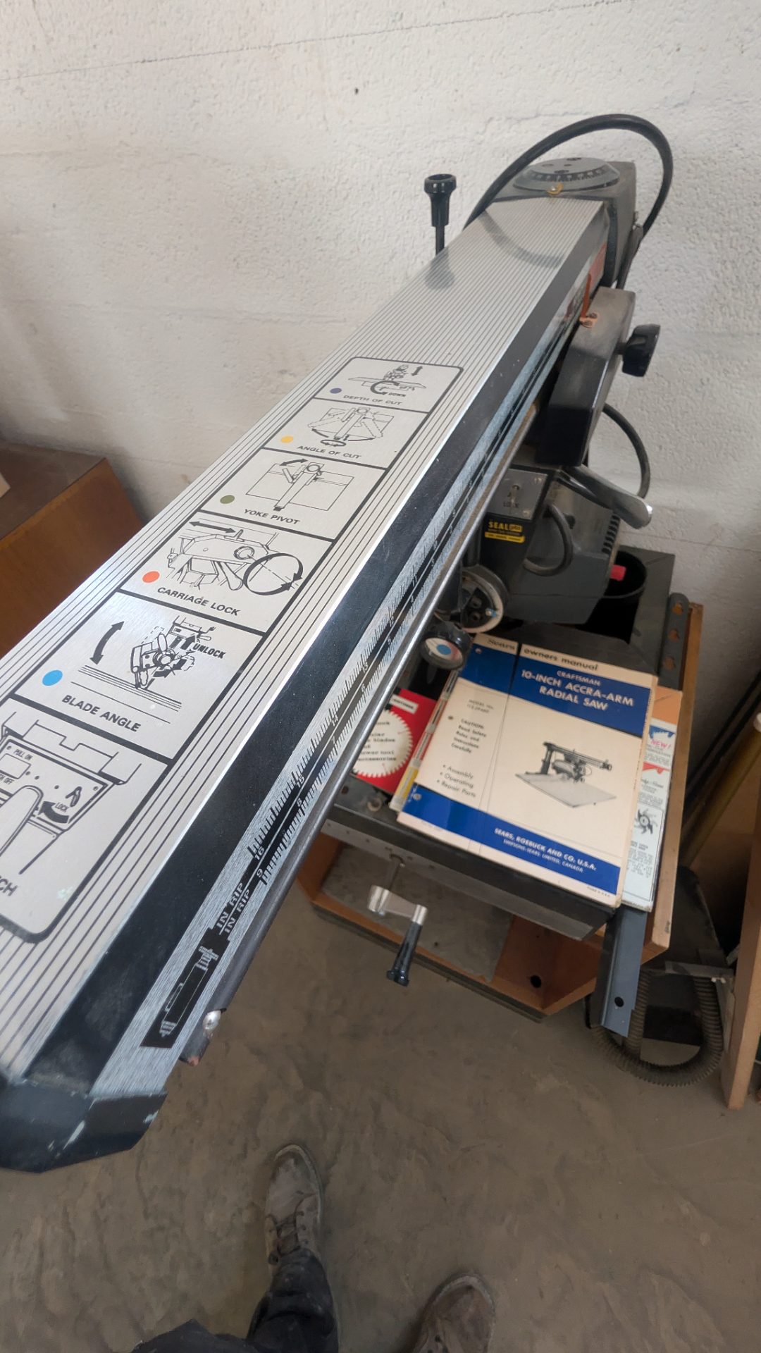 Craftsman Radial Arm Saw PRISTINE — photo 3