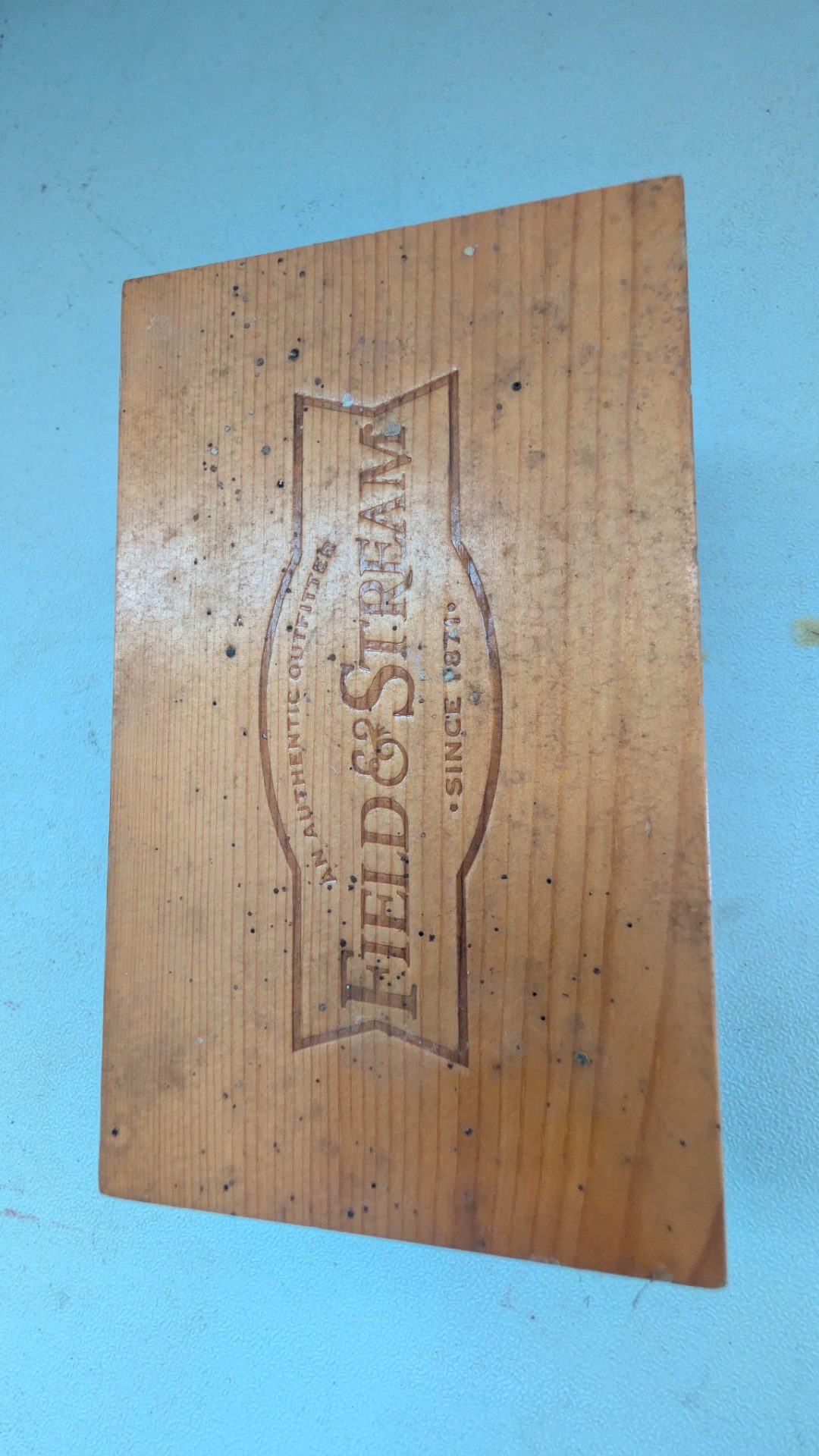Vintage Field & Stream Wooden Hinged-Lid Box — photo 2
