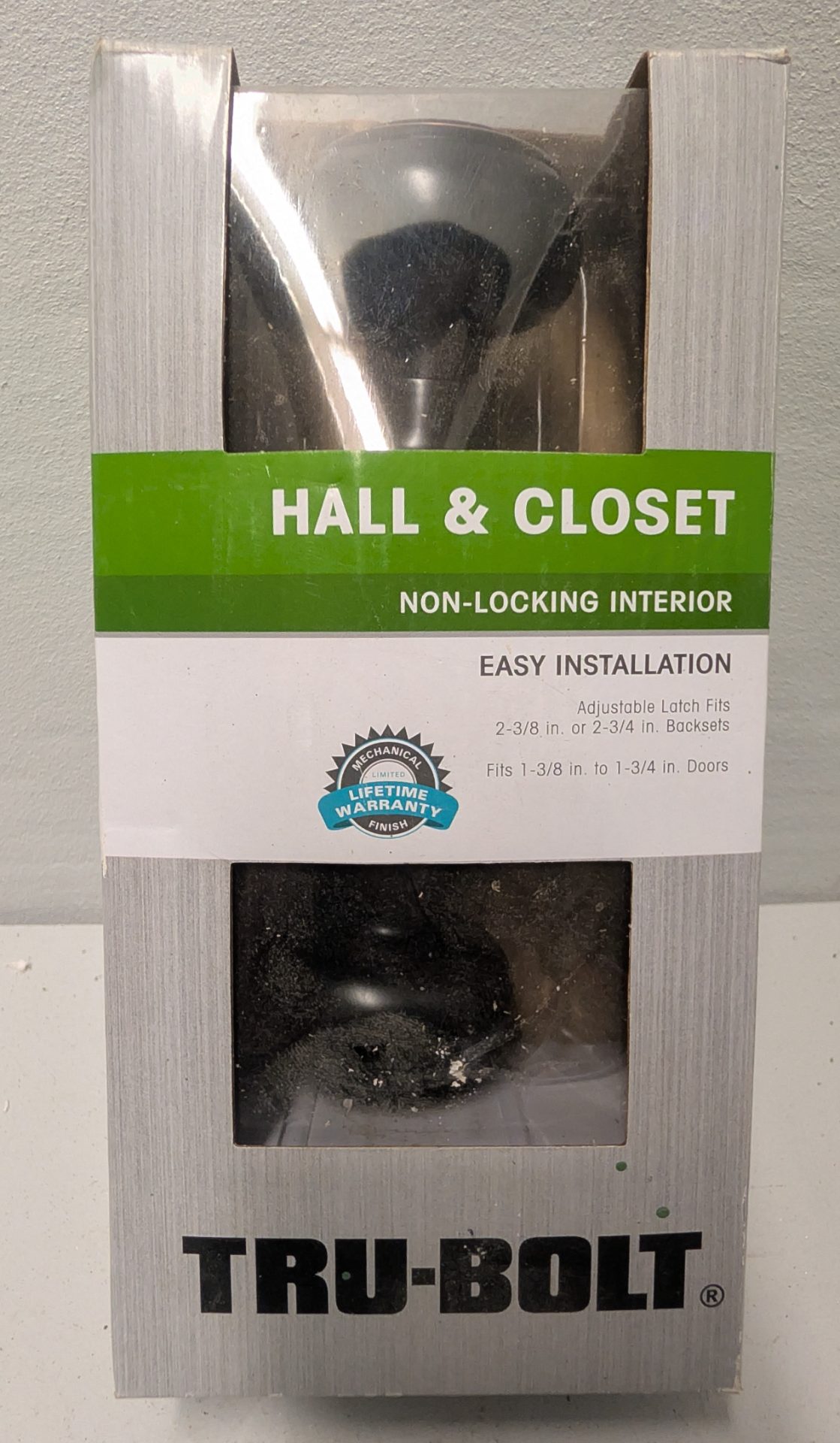 Tru-Bolt Hall & Closet Passage Door Knob Non-Locking New in Box