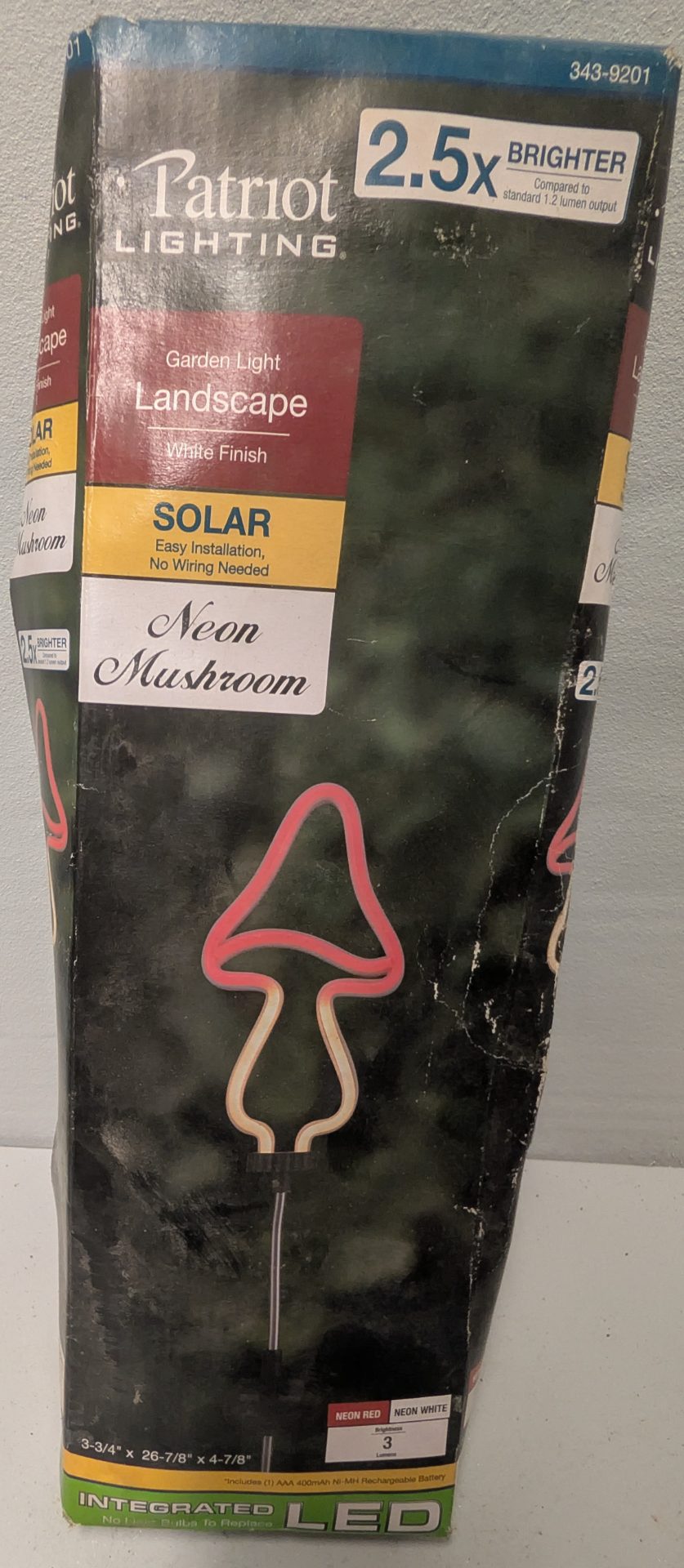 Patriot Lighting Solar Mushroom Landscape Light 2.5X Brighter Boxed