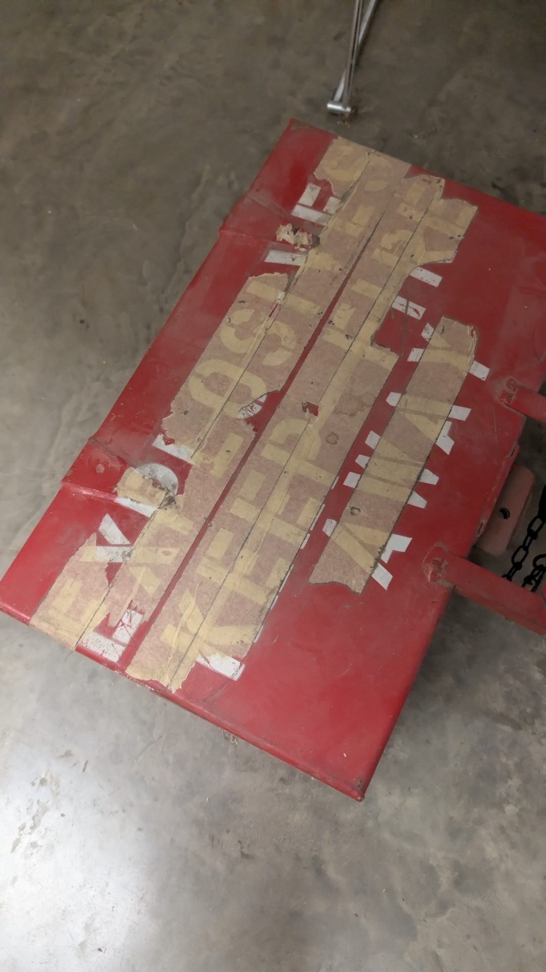 Red Metal Rolling Shop Tool Cart With Drawer and Lower Tray