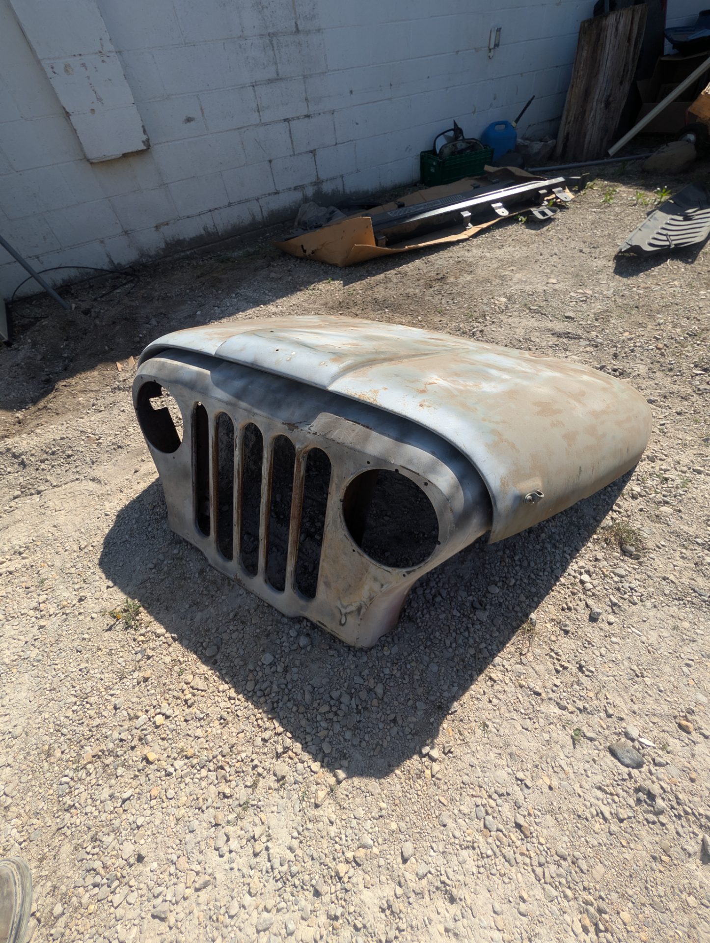 Jeep DJ-5 Postal Jeep Hood and Grille Assembly — Vintage Patina