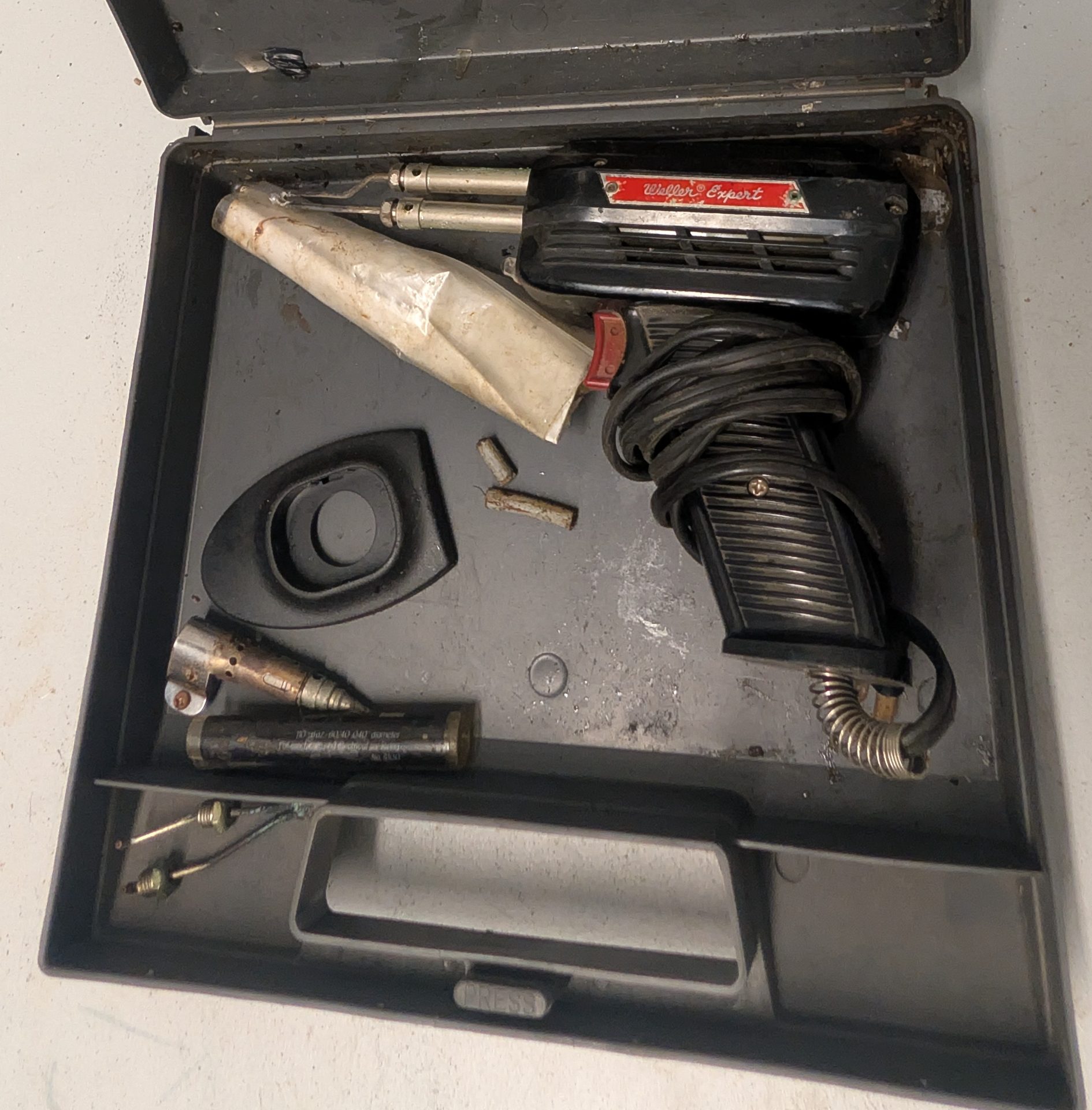 Vintage Weller Expert Electric Soldering Gun Kit with Case and Accessories