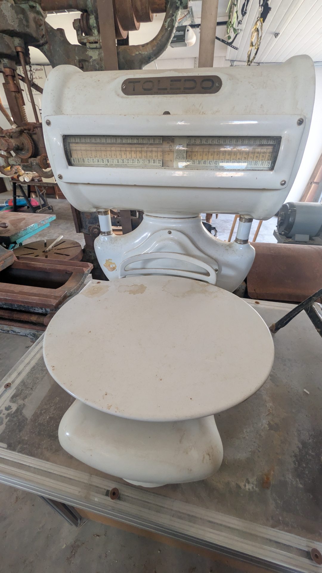 Honest-Weight No Springs Platform Scale, Mid-Century Industrial — photo 2