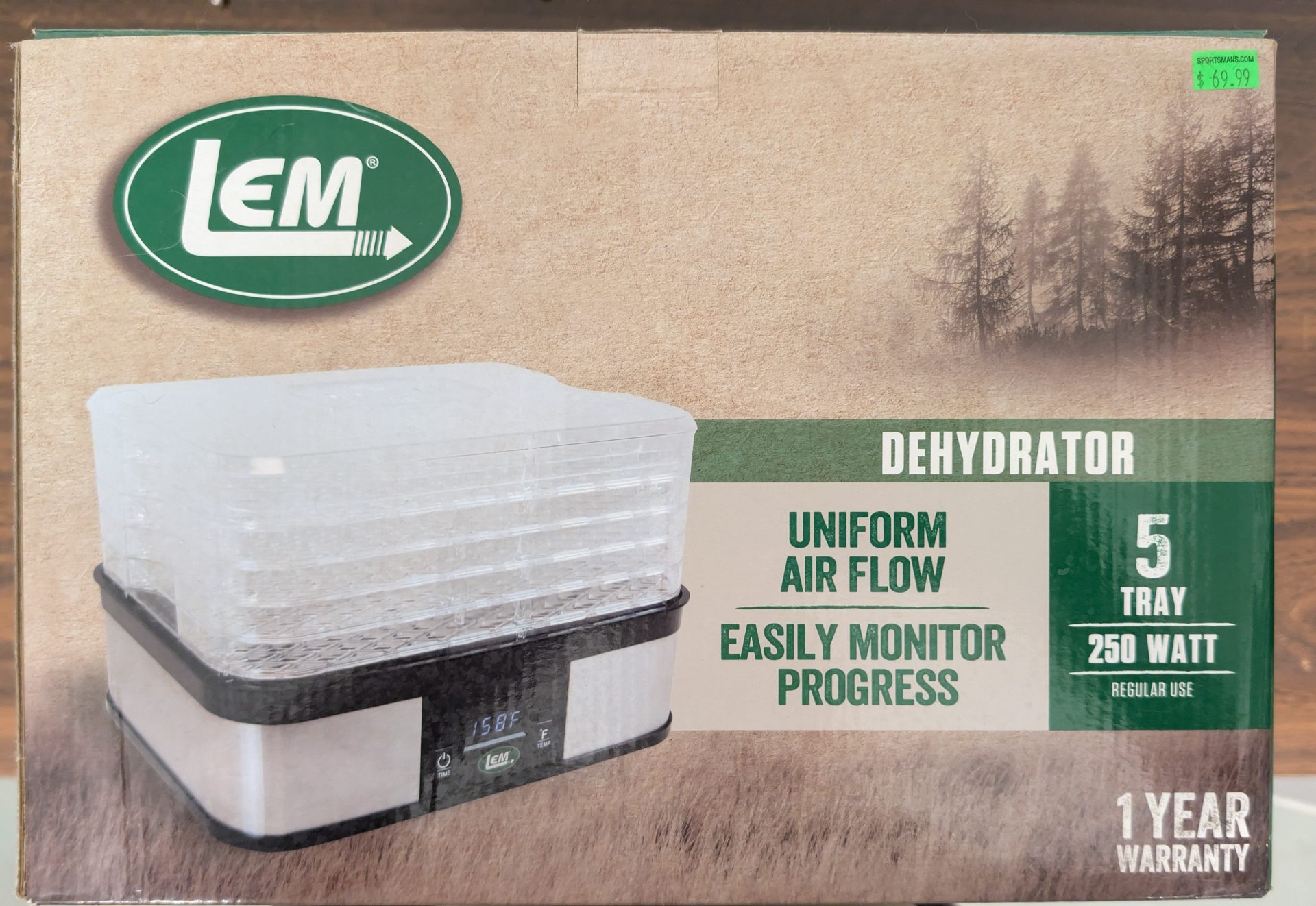 LEM 5-Tray 250W Food Dehydrator in Box