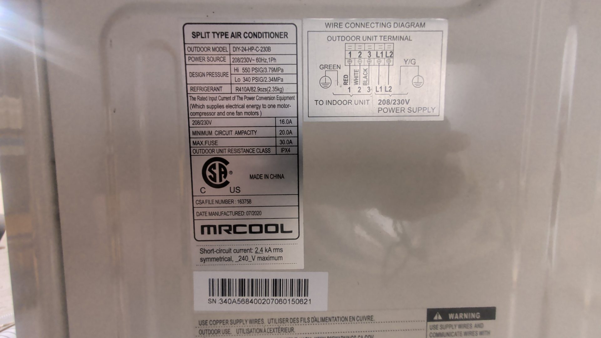 MRCOOL DIY-24-HP-C-230B 24,000 BTU Outdoor Air Conditioner Condenser Unit — photo 2