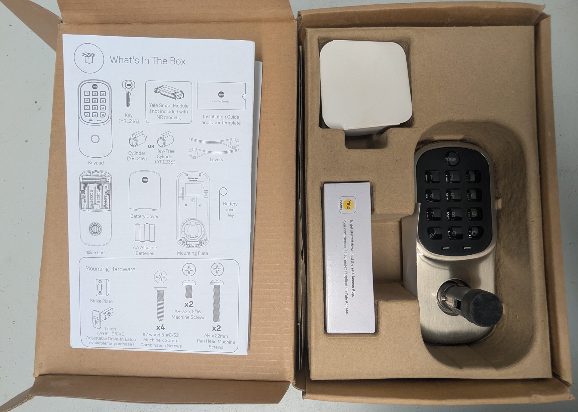 Yale YRL216-WF1-619 Assure Lever Keypad Smart Lock Wi-Fi Satin Nickel Open Box