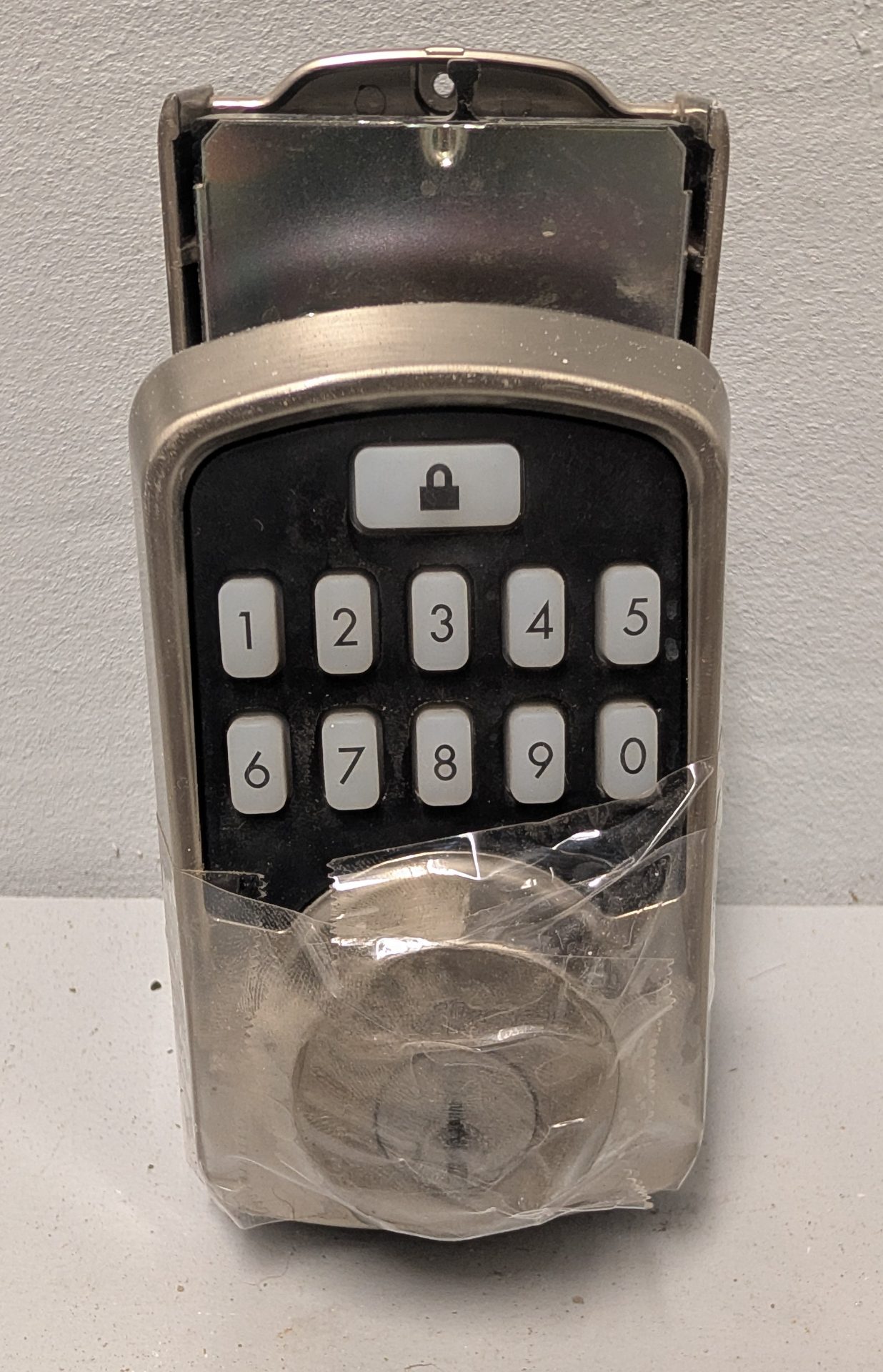 Electronic Keypad Deadbolt Lock, Satin Nickel Finish