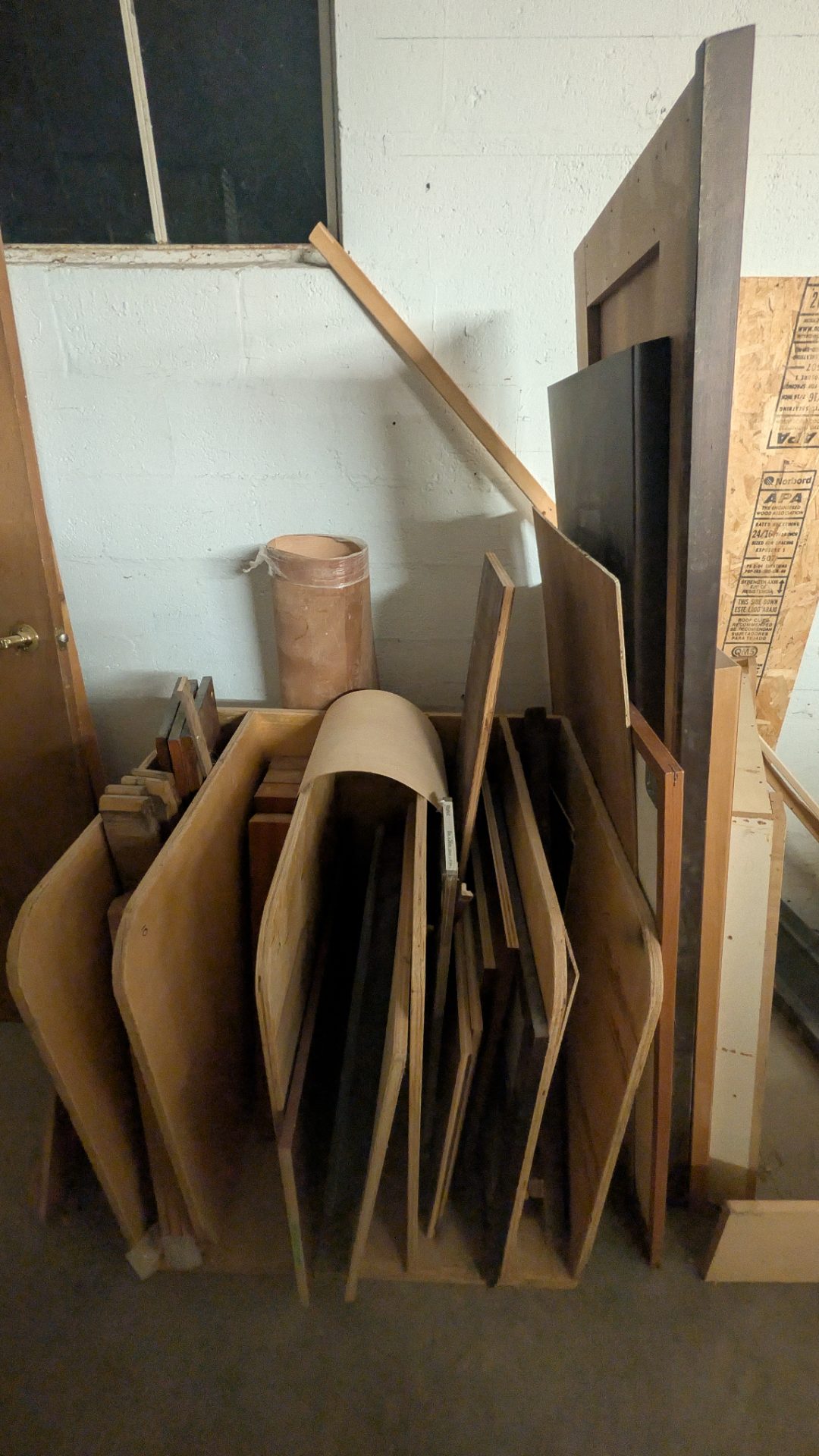 Woodshop Accessories Overstock Lot Mixed Plywood Panels Jigs Shelves and Shop Fixtures