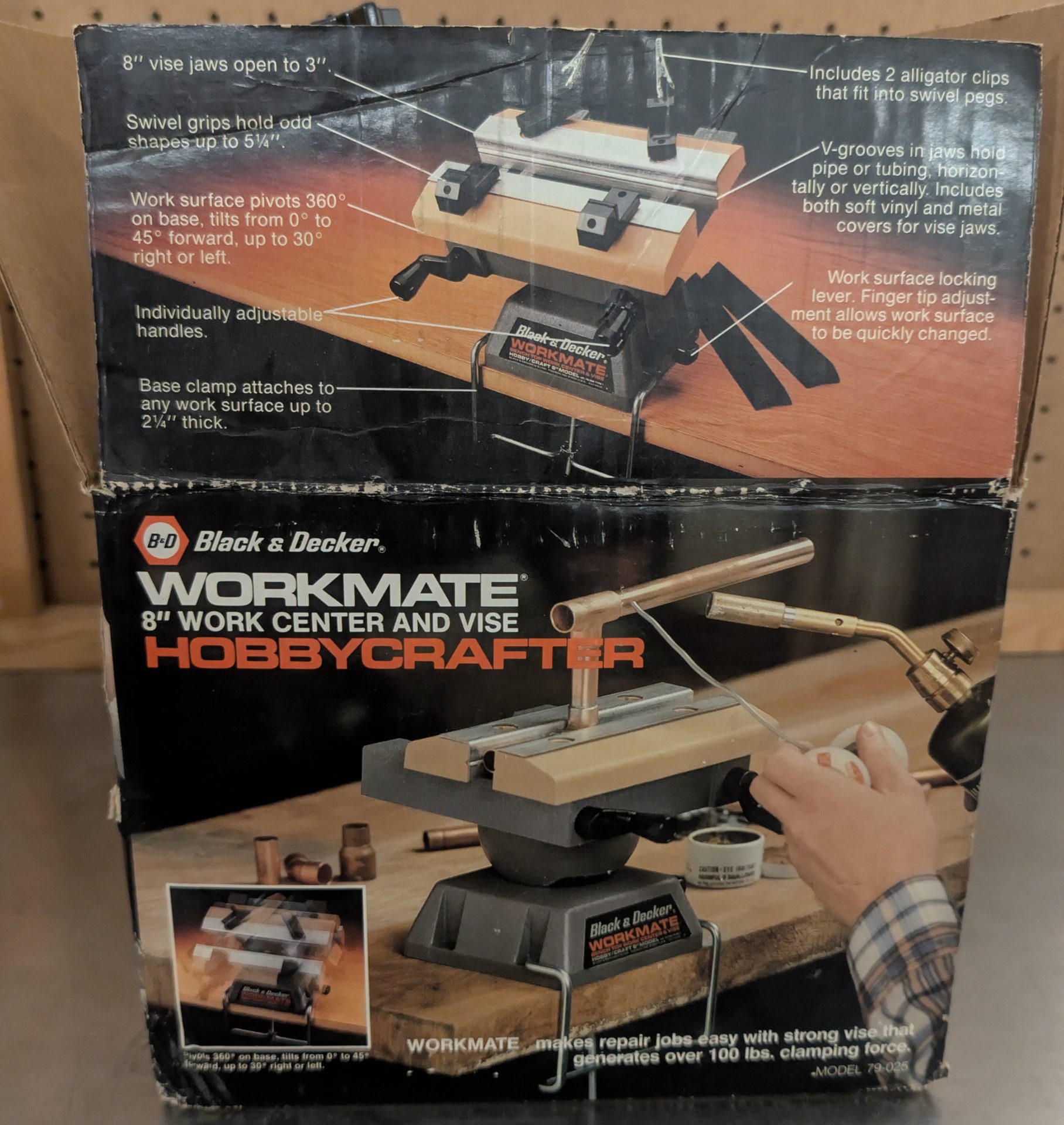 Vintage Black & Decker Workmate Hobbycrafter 79-025 8 in Work Center and Vise Boxed